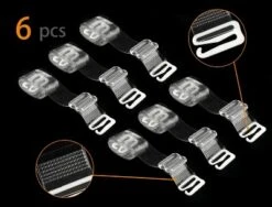 Allegra K Women's Clear Bra Straps Replacement Invisible Shoulder Straps 3 Pairs