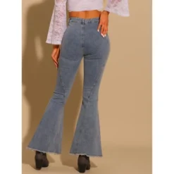 Allegra K Women's Bell Bottom High Rise Stretchy Retro Flared Denim Jeans Pants -Allegra K GUEST 4fad0f95 9d84 484d b9f8 921314404aa8