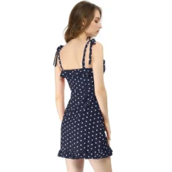 Allegra K Women's Printed Sleeveless Ruffle Tie Shoulder Summer A Line Mini Dress -Allegra K GUEST 51154bf5 f454 41b3 be47 0b328ed29bde