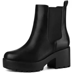 Allegra K Women's Platform Chunky High Heels Ankle Boots -Allegra K GUEST 51bcc6d9 a047 4997 ab46 7cd362af8ca1