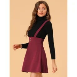 Allegra K Women's Casual Overall Dress Strap Button Front Suspender Skirt -Allegra K GUEST 51ef22bf 777e 4610 a3b0 67f9a5d1f9df