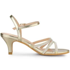 Allegra K Women's Ankle Strap Rhinestone Kitten Heel Sandals -Allegra K GUEST 51f41578 e4b2 4d3b b764 2249f8e59614