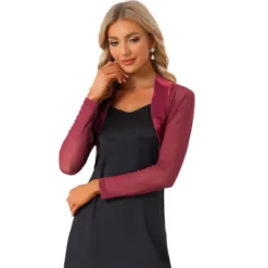 Allegra K Women's Elegant Bolero Wedding Business Open Front Crop Cardigan Shrugs -Allegra K GUEST 5320074f 089e 404b 9cf4 af8848dcf934