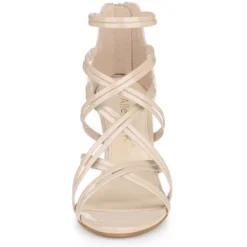 Allegra K Women's Open Toe Strappy Stiletto Heel Lace Up Sandals