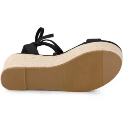 Allegra K Women's Lace Up Wedge Heel Platform Slingback Espadrilles Sandals -Allegra K GUEST 53e144f7 b230 4aa8 bf82 985ad054e3d4