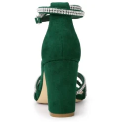 Allegra K Women's Rhinestones Strappy Chunky Heel -Allegra K GUEST 54669256 173b 48e2 87e4 51b6baa4aa65