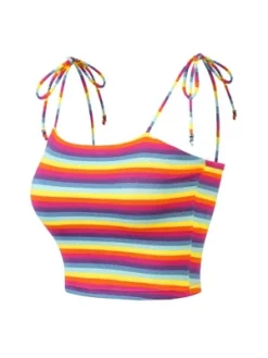 Allegra K Women's Tie Spaghetti Straps Sleeveless Summer Crop Cami Top -Allegra K GUEST 54b2d8d3 5cba 41c8 bd4e 706bffc6fcd8