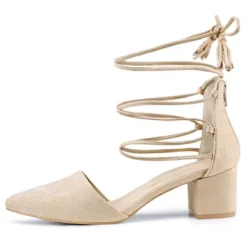 Allegra K Women's Pointed Toe Block Heels Lace Up Pumps -Allegra K GUEST 55093946 0574 4241 90aa 9b83463bae0c