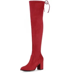 Allegra K Women's Round Toe Chunky Heel Over The Knee High Boots -Allegra K GUEST 56537951 1318 416f 8391 cfa979a0173f