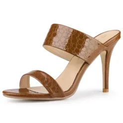 Allegra K Women's Open Toe Stiletto Heel Slide Sandals -Allegra K GUEST 56a6d418 51bb 43a7 b83a bd4d1bb11434