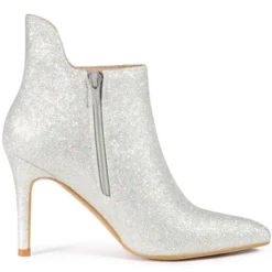 Allegra K Women's Glitter Pointed Toe Stiletto Heel Cutout Ankle Boots -Allegra K GUEST 570b52b8 a3f9 4eec b822 39932f10fcd7