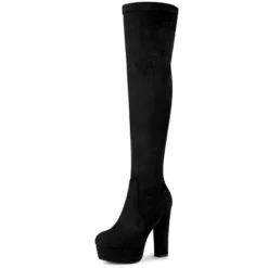 Allegra K Women's Platform Block Heel Over Knee High Boots -Allegra K GUEST 57876544 c132 4acb 818c 4cbad051de78