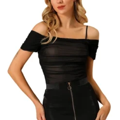 Allegra K Women's Pleated Vintage Casual Summer Ruched Halter Tank Top -Allegra K GUEST 588f7af5 a3ad 467a b0f3 2ec3f439b187