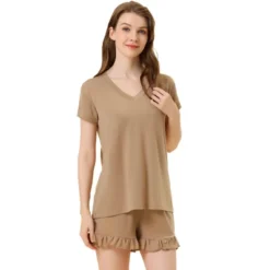 Women's Summer Pajamas Short Sleeves Tops And Shorts Sleepwear Lounge Sets 13 Women's Summer Pajamas Short Sleeves Tops And Shorts Sleepwear Lounge Sets -Allegra K GUEST 58c0f27a 2344 4fb2 9173 942aff413f1f