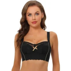 Allegra K Women's Lace Wirefree High Back Padded Full Coverage Minimizer Bras -Allegra K GUEST 58c854f7 154b 4f3e 95aa a74748370ceb