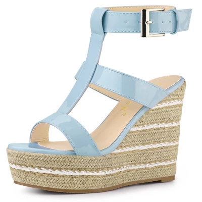 Allegra K Women's Espadrille Strappy Platform Wedges Sandals 13 Allegra K Women's Espadrille Strappy Platform Wedges Sandals - Image 13
