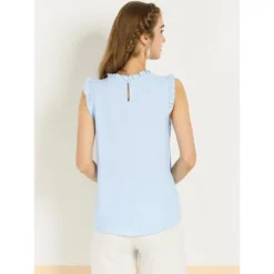 Allegra K Women's Ruffled Business Office 1950s Vintage Sleeveless Blouses -Allegra K GUEST 5a8699eb 9b6a 4503 a2f0 de9474653b0b