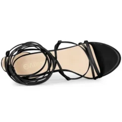Allegra K Women's Strappy Straps Lace Up Stiletto Heel Sandals -Allegra K GUEST 5b010f40 b84c 4d1b bde1 654f9f520792