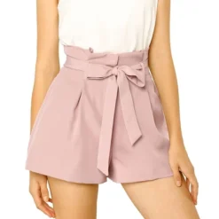 Allegra K Women's High Waist Bow Tie Short Paper Bag Shorts -Allegra K GUEST 5b45eae1 678b 41c7 ac70 85532a9c1b7d