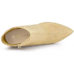 Allegra K Women's Glitter Pointed Toe Side Zip Stiletto Heel Ankle Boots -Allegra K GUEST 5b5b0b88 931f 49dc 9c6c 307dd84adbf9