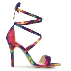 Allegra K Women's Tie Dye Lace Up Stiletto Heel Sandals -Allegra K GUEST 5c88cb53 dd16 44c7 a0ca b33d0f09fbaf