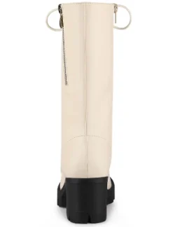 Allegra K Women's Lace Up Platform Chunky Heel Mid Calf Boots -Allegra K GUEST 5dae5760 d485 4727 af0a a14f0823b699