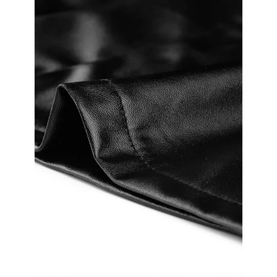 Allegra K Women's Faux Leather Bustier Gothic Punk Sleeveless Tank Top 5 Allegra K Women's Faux Leather Bustier Gothic Punk Sleeveless Tank Top - Image 5