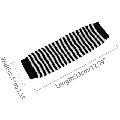 Allegra K Women's Decor Stripe Pattern Elastic Fingerless Arm Warmer Gloves 1 Pair 5 Allegra K Women's Decor Stripe Pattern Elastic Fingerless Arm Warmer Gloves 1 Pair - Image 5