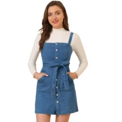 Allegra K Women's Classic Adjustable Strap A-Line Overall Denim Skirt -Allegra K GUEST 5f4d07b2 5342 4900 af77 c2981681c4bb