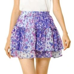 Allegra K Women's Summer Floral Tiered Ruffle Skirts Cute Mini Skirt -Allegra K GUEST 5f732dd9 53fc 4407 98f4 ec69668deb03