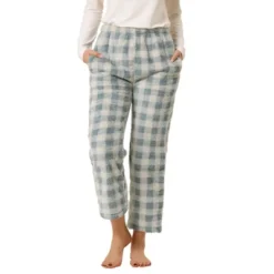 Allegra K Women's Plaid Fleece Pajama Winter Thick Warm Loungewear Home Pants -Allegra K GUEST 5fd1da2e dc82 40b3 a70c 07075c4d3efc