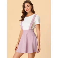 Allegra K Women's Ruffle Strap Solid A-line Flared Suspender Mini Skirt 8 Allegra K Women's Ruffle Strap Solid A-line Flared Suspender Mini Skirt -Allegra K GUEST 5fe74dda 8cc6 4daf 8099 4634fe70dfb4