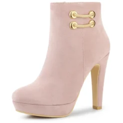 Allegra K Women's Round Toe Chunky High Heel Platform Ankle Boots -Allegra K GUEST 6336369c b3ad 4b24 bdb9 864ccdb7596e