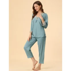 Allegra K Women’s Pajama Sets Sleepwear Soft Night Suit Lounge Sets -Allegra K GUEST 63c23152 c44d 4056 a4d6 6f3e054b2efd
