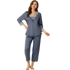 Allegra K Women’s Pajama Sets Sleepwear Soft Night Suit Lounge Sets -Allegra K GUEST 63d511f6 a41b 41d3 8b79 e9613008e0a4