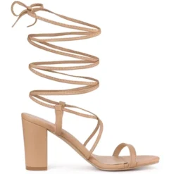 Allegra K Women's Strappy One Strap Lace Up Chunky Heels Sandals -Allegra K GUEST 6510f163 5320 4912 8b8e 8ec335f8ce36