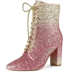 Allegra K Women's Glitter Pointed Toe Block Heel Ankle Boots 21 Allegra K Women's Glitter Pointed Toe Block Heel Ankle Boots -Allegra K GUEST 69251586 30ec 4ee5 be62 dd4533b50d4f