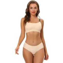 Allegra K Women's Wireless Pullover U Neck No Show Smooth Stretch Bra And Panty Set -Allegra K GUEST 69b4250f 96a7 465c bd36 b3a73c3f927f