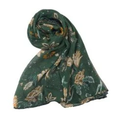 Allegra K Large Balinese Yarn Floral Print Scarves Beach Shawl Vintage Style Swimwear Wraps For Women