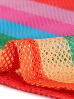 Allegra K Women's Rainbow Blouse Short Sleeve Mesh Sheer Stripe T-Shirt -Allegra K GUEST 6b6cec3d 91b2 4c6f bbed a738fa08623f