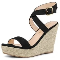 Allegra K Women's Slingback Crisscross Espadrille Wedges Heel Sandals -Allegra K GUEST 6e6b99de 6653 4472 ad95 694c45abe763