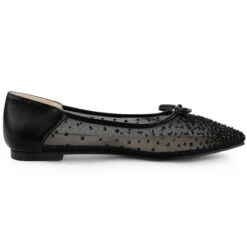 Allegra K Women's Pointed Toe Bow Rhinestone Mesh Ballerina Flats -Allegra K GUEST 6ec6521d 32f3 49c2 8635 3a654fc50519