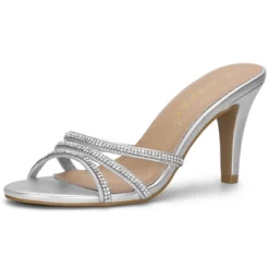 Allegra K Women's Rhinestone Strappy Heel Mules 21 Allegra K Women's Rhinestone Strappy Heel Mules -Allegra K GUEST 6fefe198 e3e2 4aaa bb78 b546869a9559