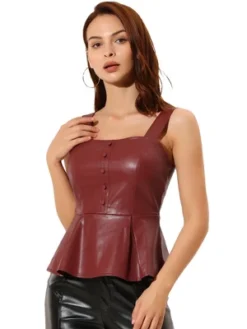 Allegra K Women's Faux Leather Bustier Gothic Punk Sleeveless Tank Top 14 Allegra K Women's Faux Leather Bustier Gothic Punk Sleeveless Tank Top -Allegra K GUEST 70aa22e1 7417 452b a9c9 a62e9d13e9cd
