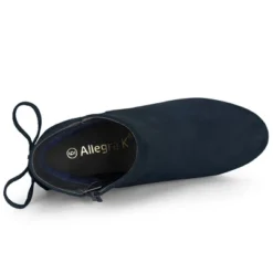 Allegra K Women's Round Toe Block Heel Back Zipper Ankle Boots -Allegra K GUEST 71ad8509 d8a8 4b91 be5d a32e19b5f983