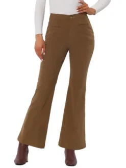 Allegra K Women's High Waisted Bootcut Trousers Retro Bell Leg Corduroy Pants -Allegra K GUEST 71cf68ef 90ce 47f5 9434 5185c5c9e0ff