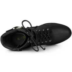 Allegra K Women's Platform Buckle Lace Up Block Heel Ankle Boot -Allegra K GUEST 72c90613 cf57 451e 918c 4c795a548e70