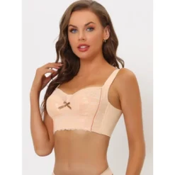 Allegra K Women's Lace Wirefree High Back Padded Full Coverage Minimizer Bras -Allegra K GUEST 72f85f28 4259 4f0b 98a2 b62358df714e