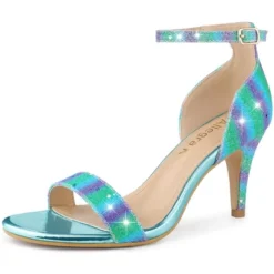 Allegra K Women's Glitter Ankle Strap Stiletto Heel Sandals -Allegra K GUEST 73bdce82 5997 430d 9017 2ebb565d40bd