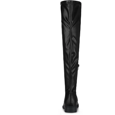 Allegra K Women's Thigh Low Block Heel Over Knee High Fashion Boots 3 Allegra K Women's Thigh Low Block Heel Over Knee High Fashion Boots - Image 3